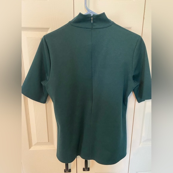 NY&Co mock turtle neck top. Dark/Hunter green. Size Medium. - Picture 2 of 3